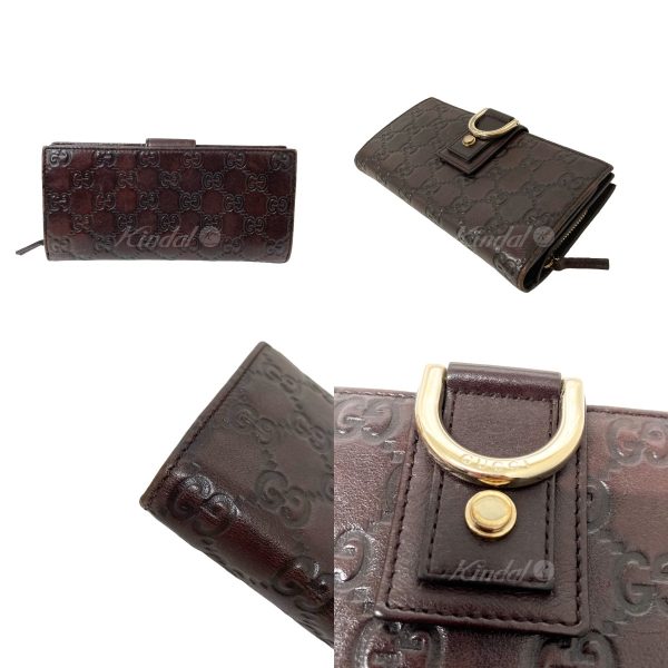 8018001046240 2 GUCCI Guccishima long wallet Brown