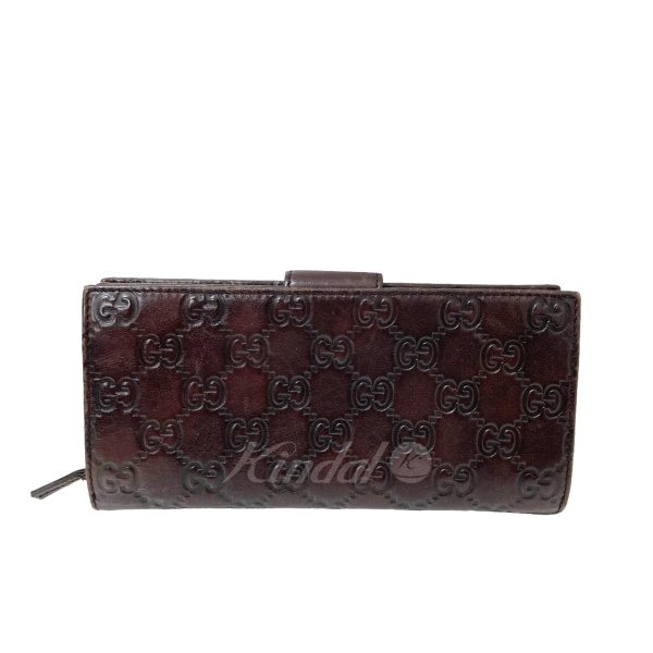 8018001046240 4 GUCCI Guccishima long wallet Brown