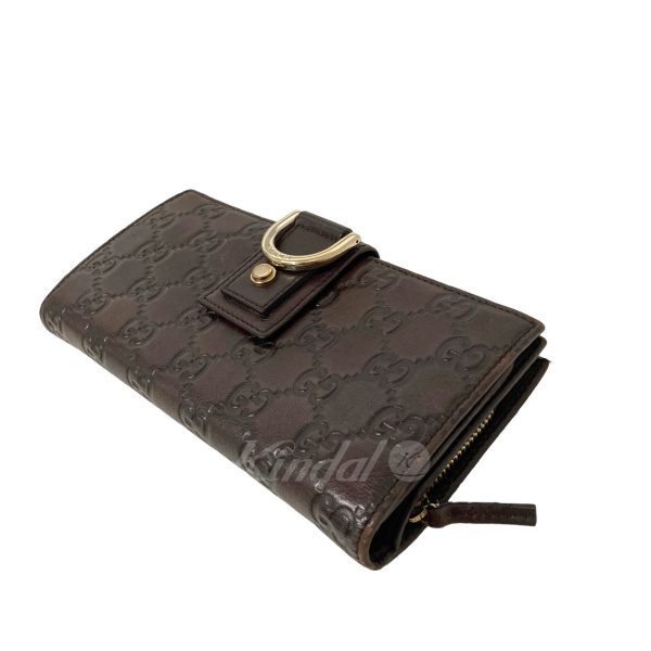 8018001046240 5 GUCCI Guccishima long wallet Brown