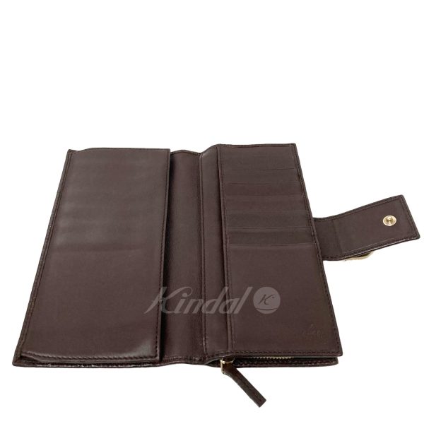 8018001046240 8 GUCCI Guccishima long wallet Brown