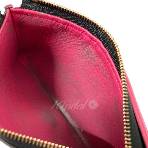 8018001072188 11 LOUIS VUITTON Taurillon Wallet Noir Hot Pink