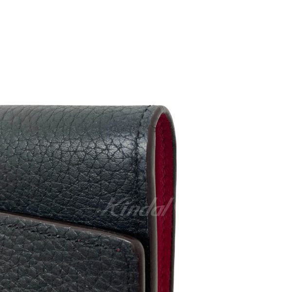 8018001072188 6 LOUIS VUITTON Taurillon Wallet Noir Hot Pink