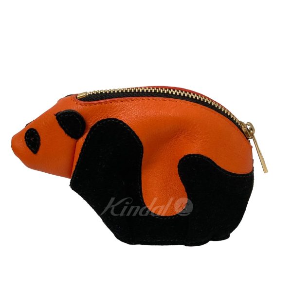 8018001082187 2 LOEWE Animal Panda Coin Case Orange Black