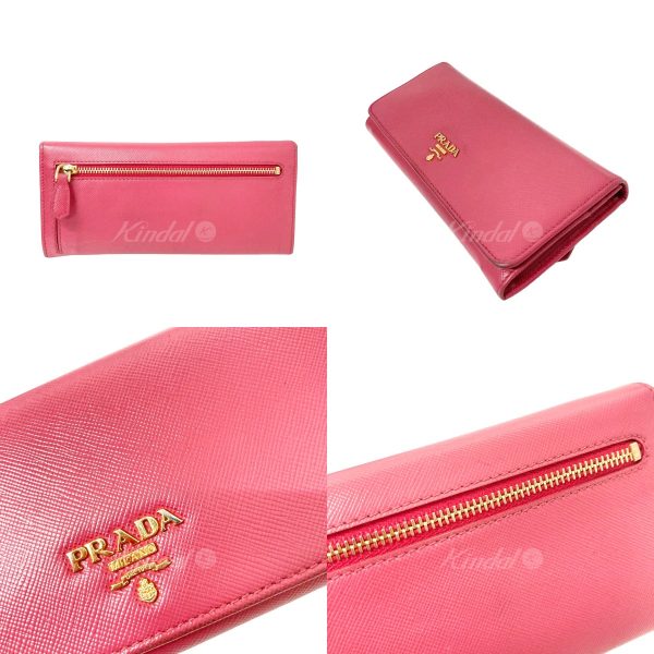 8018001082996 2 PRADA SAFFIANO long wallet 1M1132 Pink