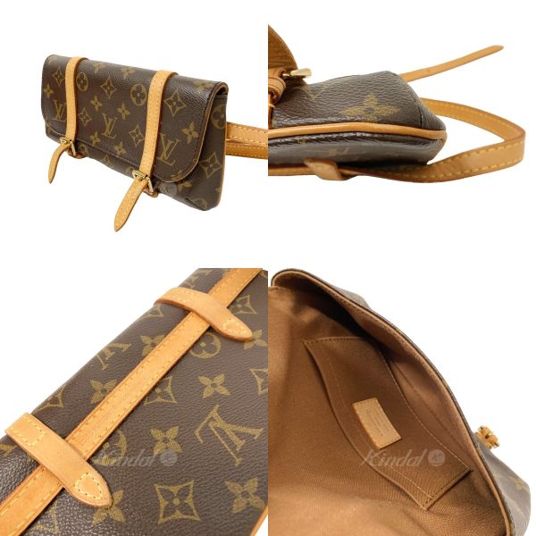 8018001090243 3 LOUIS VUITTON Monogram Pochette Marelle M51159 Brown