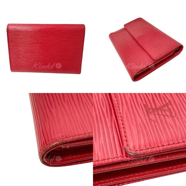 8018001095170 2 LOUIS VUITTON Porte Tresor Etuy Papier Wallet Red