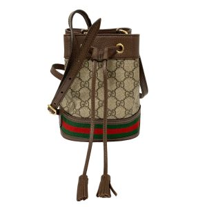 8018001139102 1 FENDI Zucca Pattern Handbag Shoulder Bag Canvas Brown Green