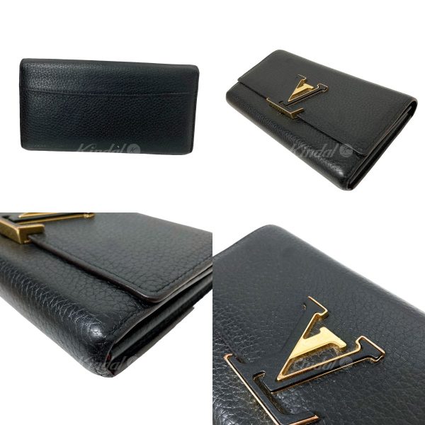 8018001157595 2 LOUIS VUITTON Portefeuille Capucines long wallet Noir Black