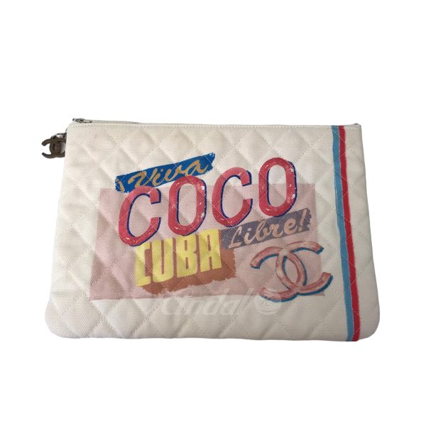 8020000829724 5 CHANEL coco cuba clutch bag white