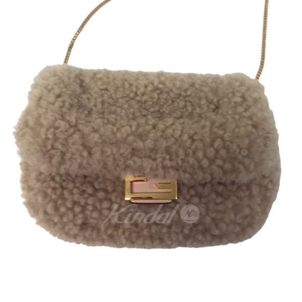 8020000868006 4 FENDI Nano Bucket Fur Shoulder Pouch Pink