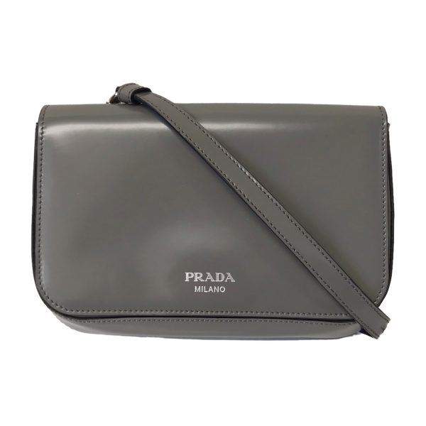 8020000921046 1 PRADA Brushed Shoulder Bag Black