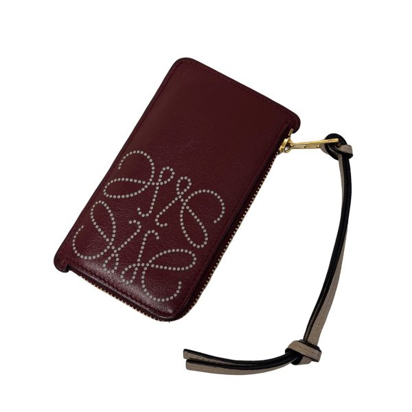 8020000984300 1 LOEWE Anagram CoinCard Case Bordeaux