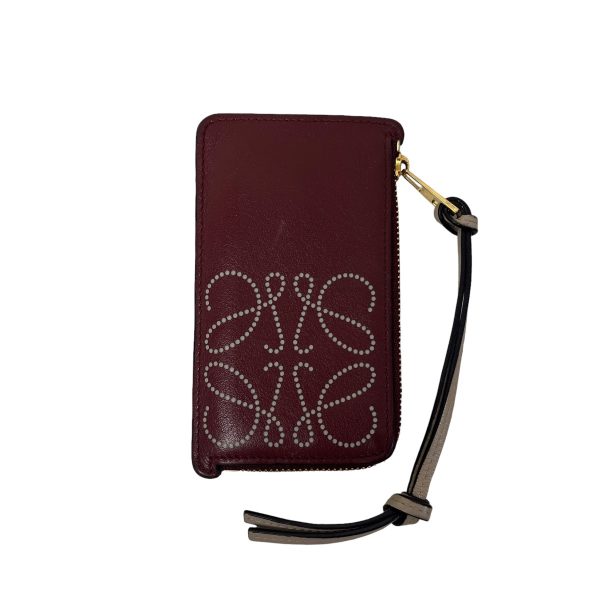 8020000984300 2 LOEWE Anagram CoinCard Case Bordeaux