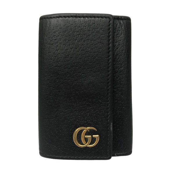 8033001407082 1 GUCCI GG Marmont 6 Key Case 435305 Black