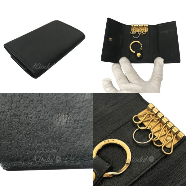 8033001407082 2 GUCCI GG Marmont 6 Key Case 435305 Black