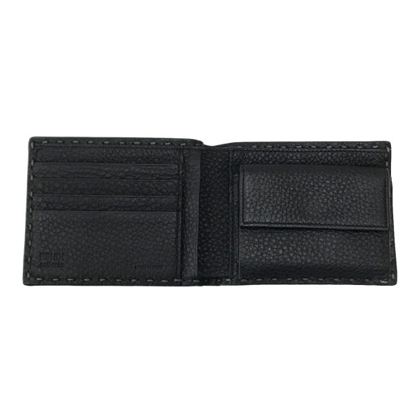 8033001573428 3 FENDI Selleria Wallet Black