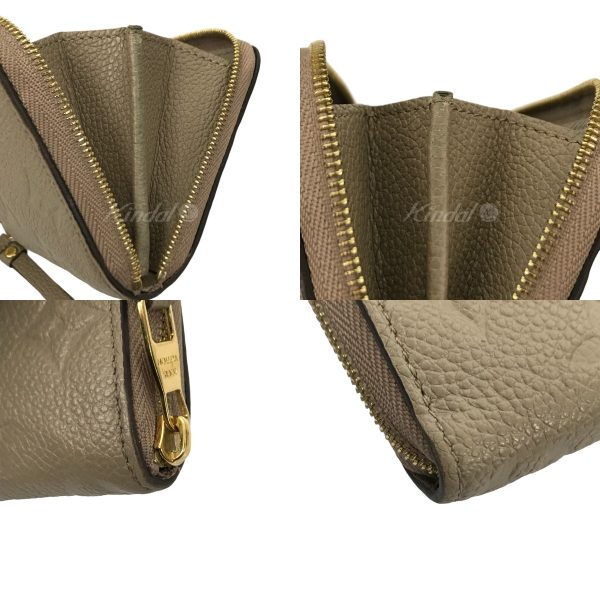 8033001613957 3 LOUIS VUITTON Empreinte Zippy Coin Monogram Card Case Beige