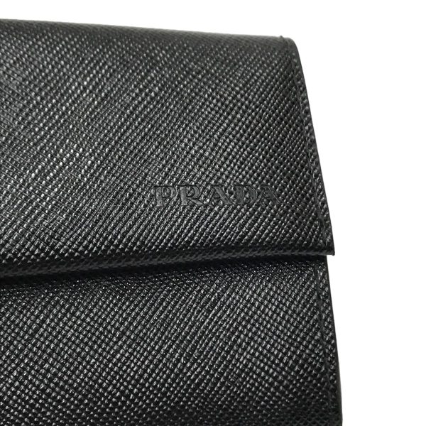 8033001626629 12 PRADA Saffiano Coin Case Black