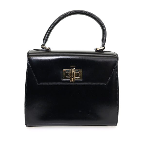 8033001654936 1 CELINE Turnlock 2WAY Handbag Black