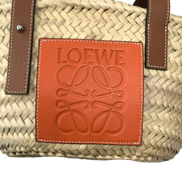 8033001667165 12 LOEWE Basket Bag Small Handbag Beige Orange