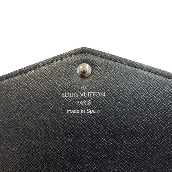 8039000783615 13 LOUIS VUITTON Epiporte feuille Sarah long wallet Black