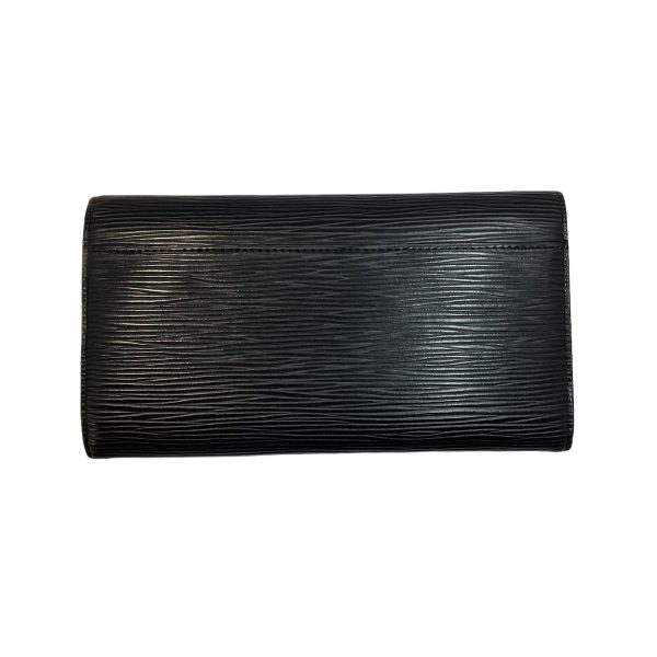 8039000783615 2 LOUIS VUITTON Epiporte feuille Sarah long wallet Black