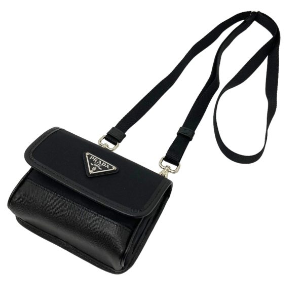 8040000713618 1 PRADA Re Nylon Saffiano mini pouch black