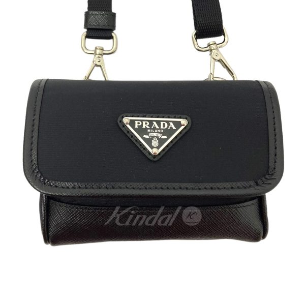 8040000713618 4 PRADA Re Nylon Saffiano mini pouch black