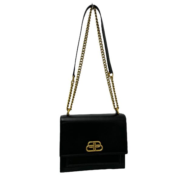 8040000760759 1 BALENCIAGA Chain Shoulder Bag Black