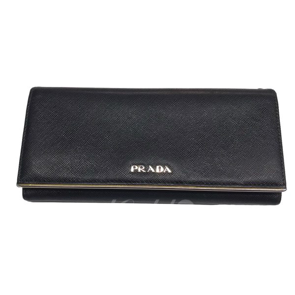 8042000354846 5 PRADA Saffiano Long Wallet Black