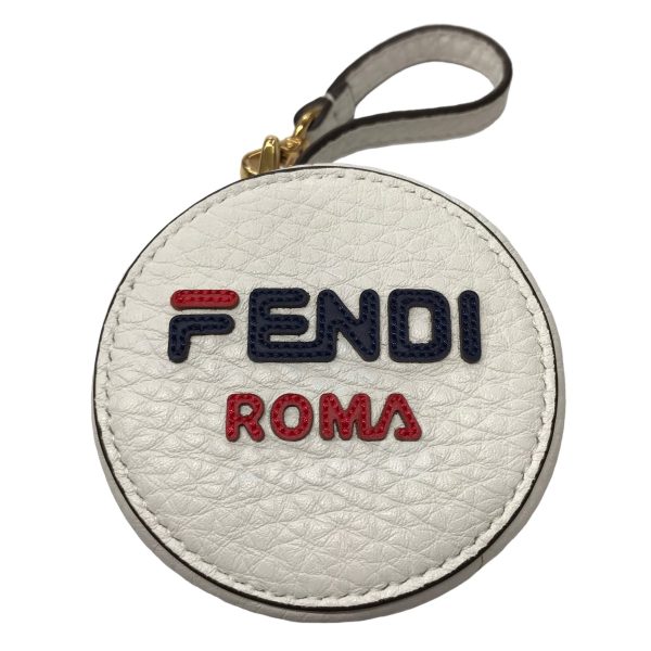 8042000379573 2 FENDI FILA Mania Pouch White