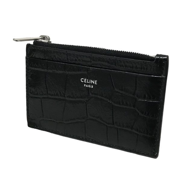 8042000455178 1 CELINE Card case zip Black