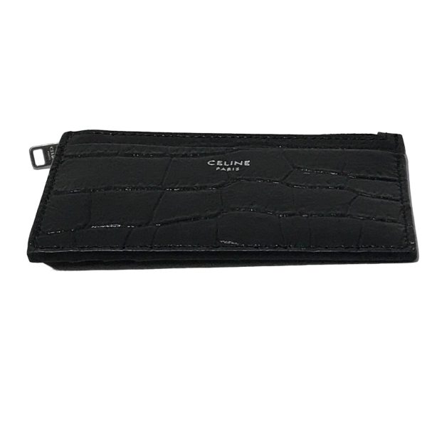 8042000455178 12 CELINE Card case zip Black