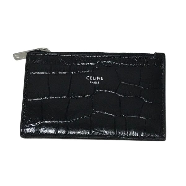 8042000455178 3 CELINE Card case zip Black