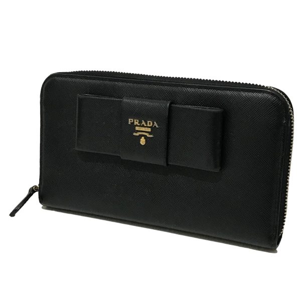 8042000460462 1 PRADA Wallet Long Wallet Black 290624