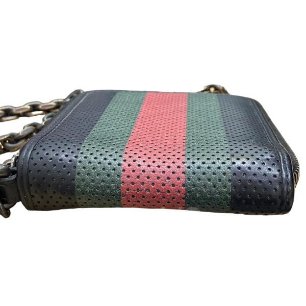 8045000808036 9 GUCCI Wallet webbing line chain black