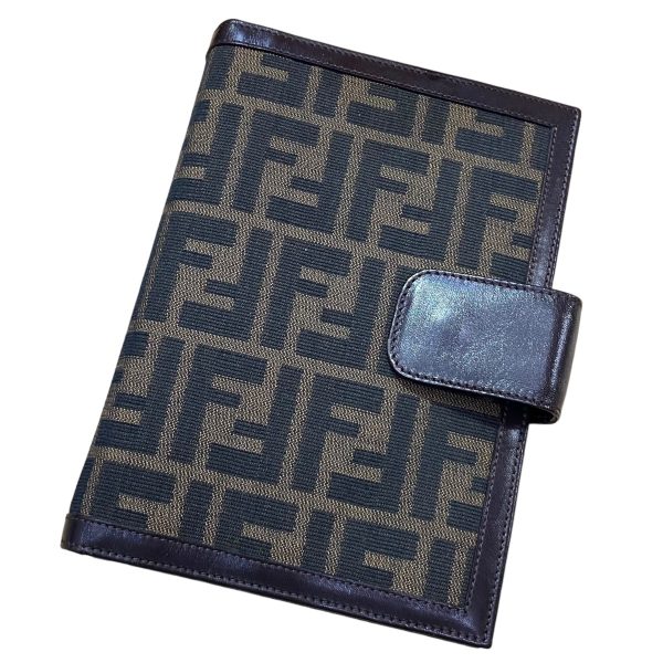 8045000808357 1 FENDI Zucca pattern binder brown