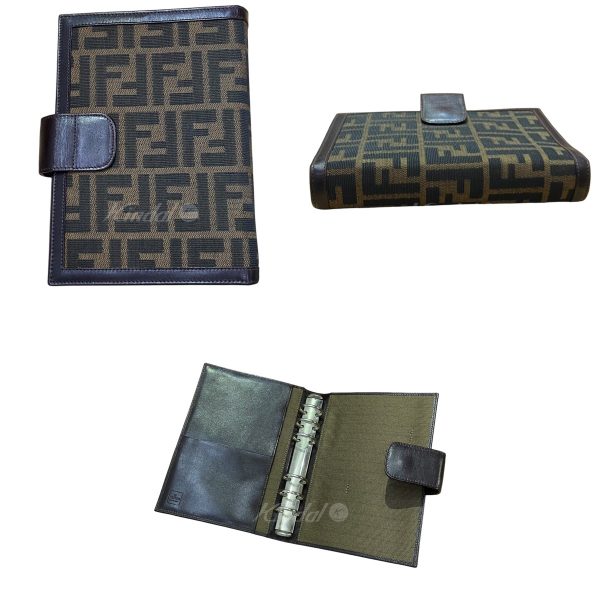 8045000808357 2 FENDI Zucca pattern binder brown