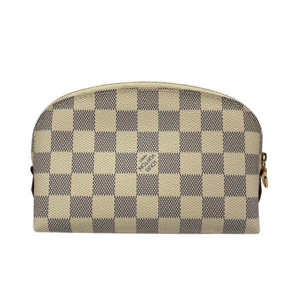 8055000406767 1 LOUIS VUITTON Damier Azur Pochette PM White