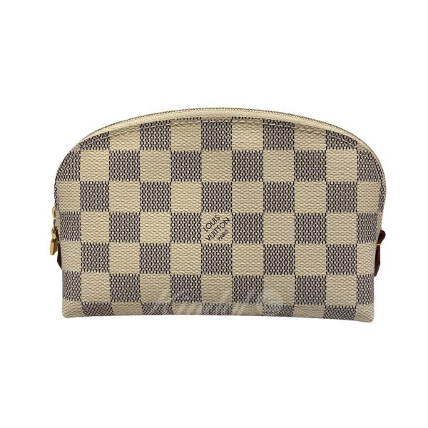 8055000406767 2 LOUIS VUITTON Damier Azur Pochette PM White