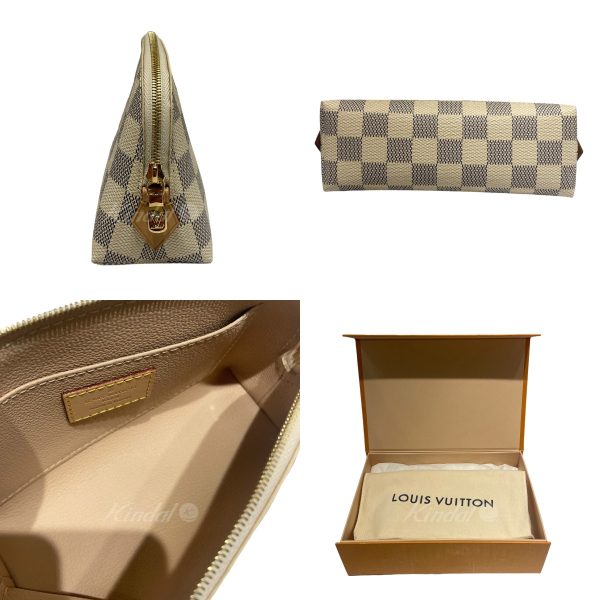 8055000406767 3 LOUIS VUITTON Damier Azur Pochette PM White