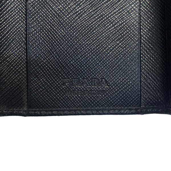 8055000430588 13 PRADA Saffiano Plate Key Case Black