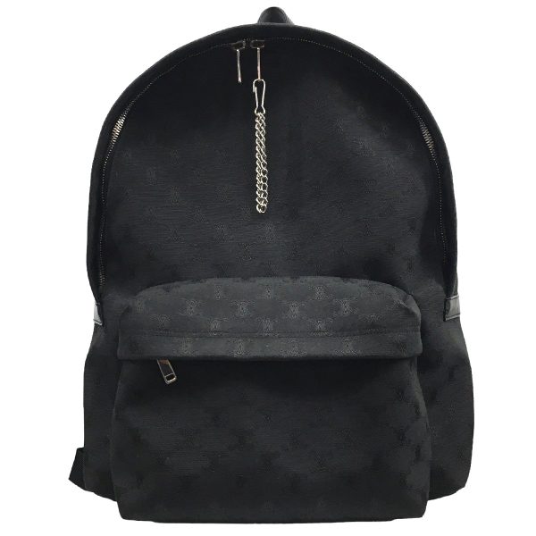 8056000175868 1 CELINE by Hedi Slimane Triomphe Jacquard Backpack Black