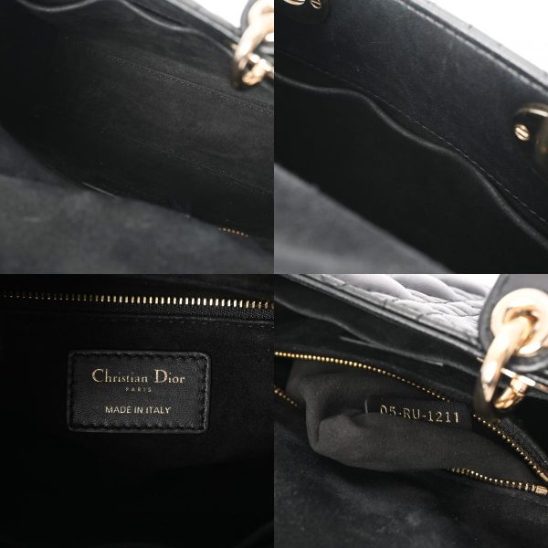 806500014382000 17 c CHRISTIAN DIOR Cannage Black Lambskin Shoulder Bag