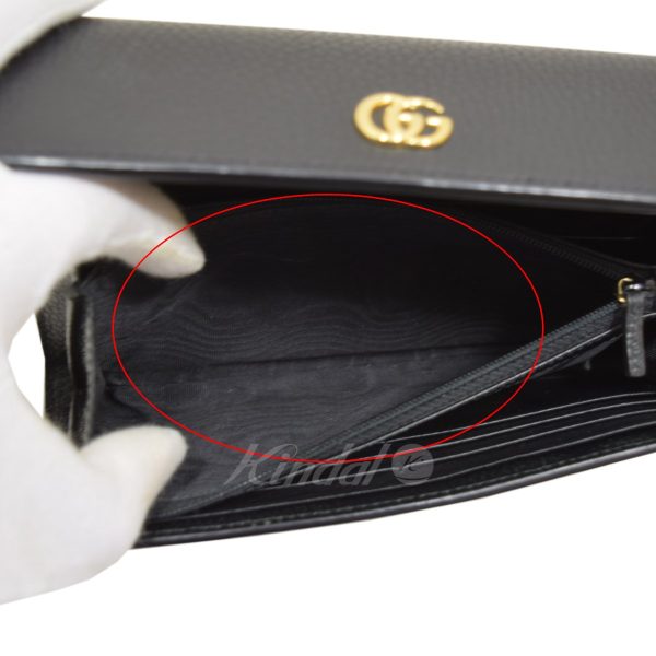 8066000243115 10 GUCCI GG Marmont Continental Wallet Black