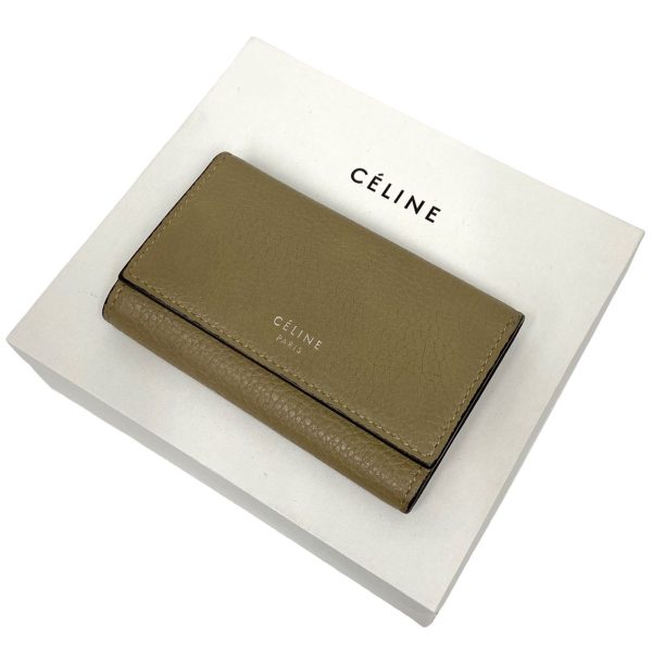 8069000105438 1 CELINE 6 key case Key case Greige Red