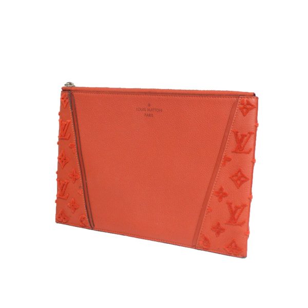 8073000153870 1 LOUIS VUITTON Glam Vereur Pochette W Clutch Shoulder Bag Orange