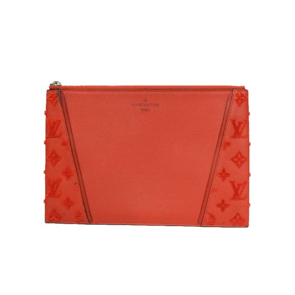 8073000153870 2 LOUIS VUITTON Glam Vereur Pochette W Clutch Shoulder Bag Orange