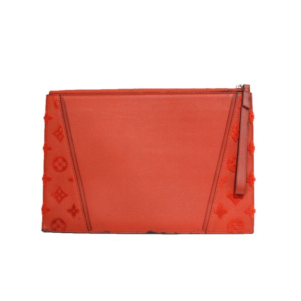 8073000153870 3 LOUIS VUITTON Glam Vereur Pochette W Clutch Shoulder Bag Orange