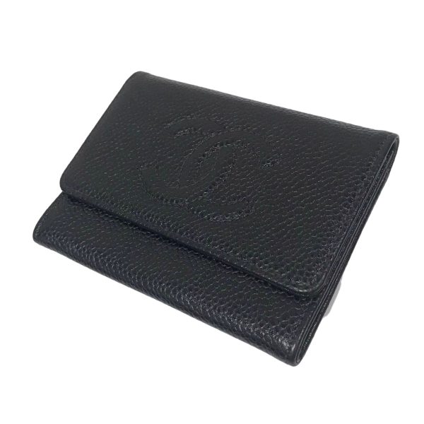 8077000531669 3 CHANEL Card Case Card Holder Caviar Skin Black